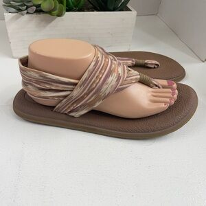 Sanuk Brown and Tan Women's Sandals